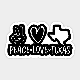 Peace love texas design, texas state Sticker